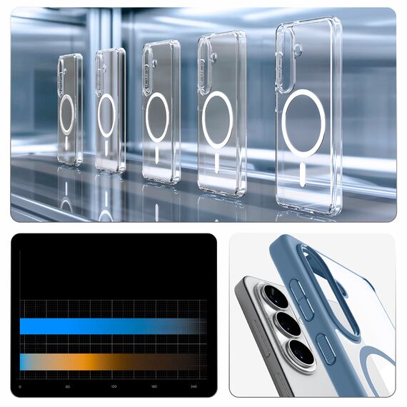 Spigen Ultra Hybrid Mag MagSafe Case for Samsung Galaxy S26 - Clear Blue