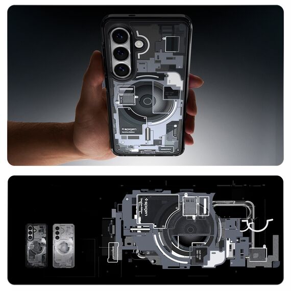 Spigen Ultra Hybrid Mag MagSafe Case for Samsung Galaxy S26 Zero One - Clear Black