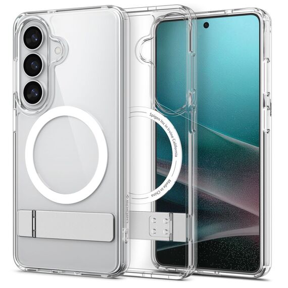 Spigen Ultra Hybrid S Mag MagSafe Case for Samsung Galaxy S26 - Clear and White