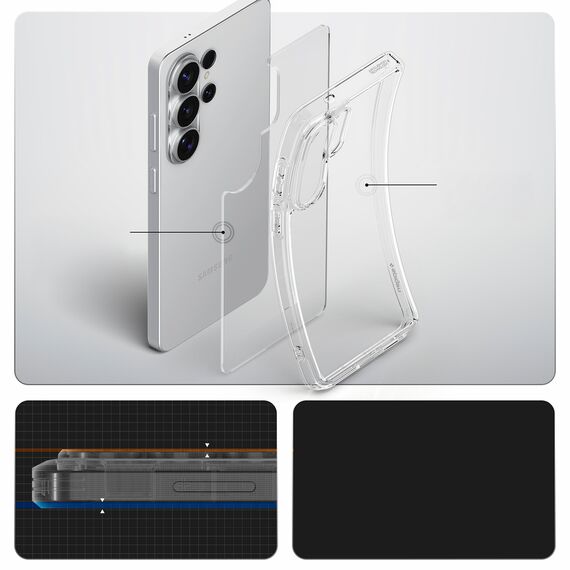 Spigen Ultra Hybrid Case for Samsung Galaxy S26 Ultra - Transparent