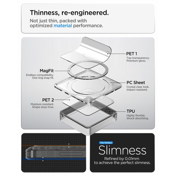 Spigen Ultra Hybrid Mag MagSafe Case for Samsung Galaxy S26+ - Clear and White