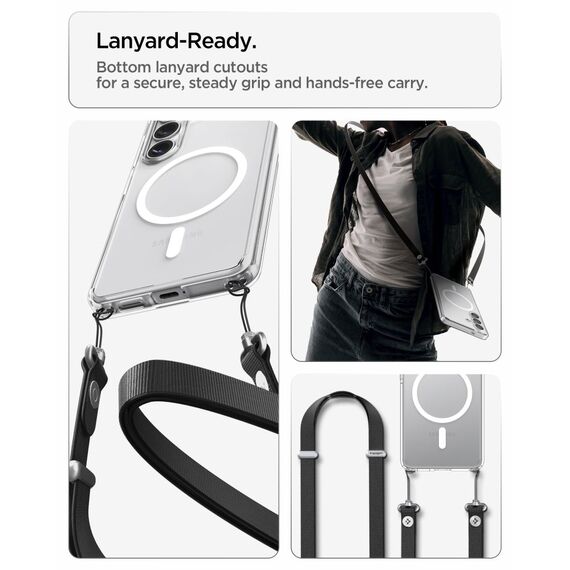 Spigen Ultra Hybrid Mag MagSafe Case for Samsung Galaxy S26+ - Clear and White
