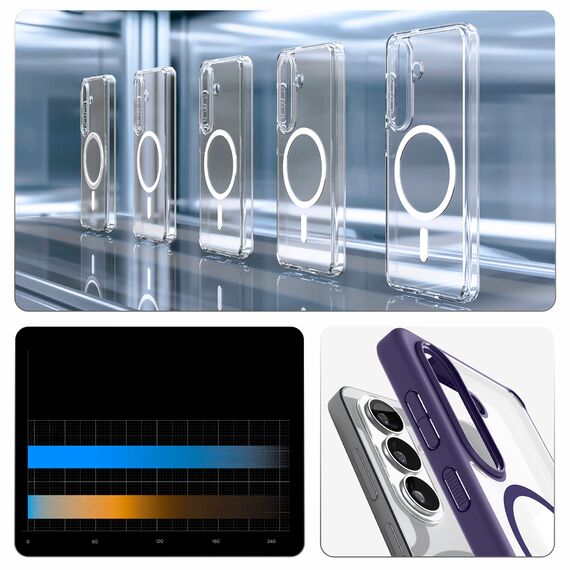Spigen Ultra Hybrid Mag MagSafe Case for Samsung Galaxy S26+ - Clear Navy Blue