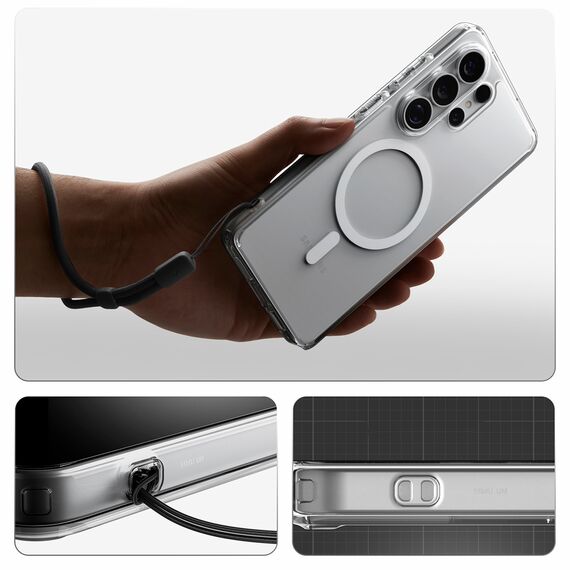 Spigen Ultra Hybrid Mag MagSafe Case for Samsung Galaxy S26 Ultra - Clear and White