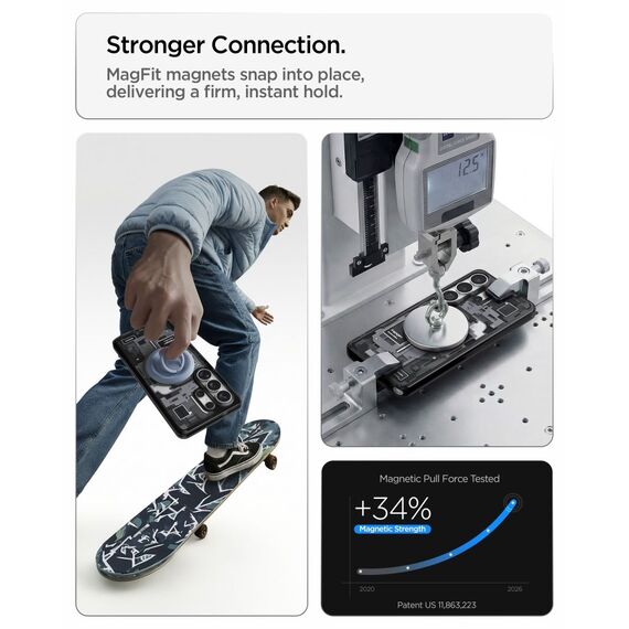 Spigen Ultra Hybrid Mag MagSafe Case for Samsung Galaxy S26 Ultra Zero One - Clear Black