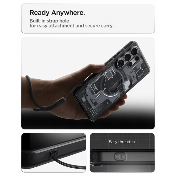 Spigen Ultra Hybrid Mag MagSafe Case for Samsung Galaxy S26 Ultra Zero One - Clear Black