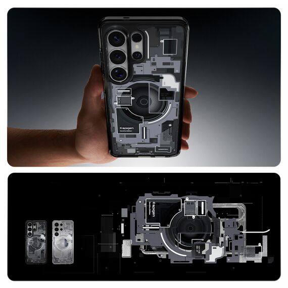 Spigen Ultra Hybrid Mag MagSafe Case for Samsung Galaxy S26 Ultra Zero One - Clear Black