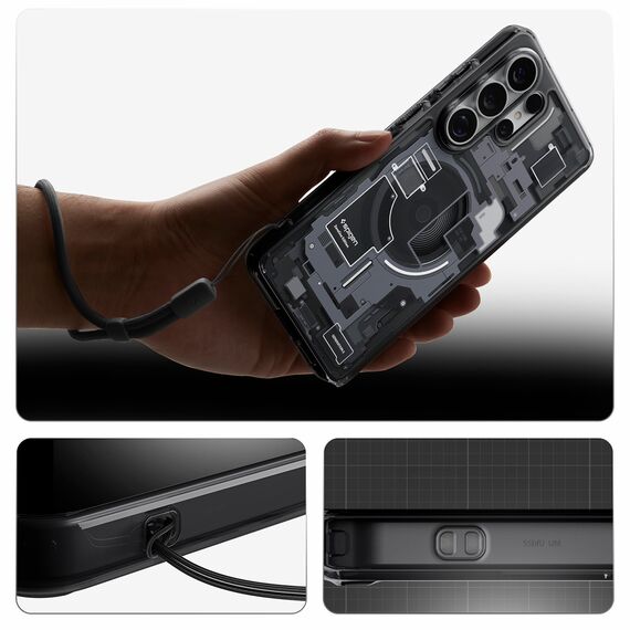 Spigen Ultra Hybrid Mag MagSafe Case for Samsung Galaxy S26 Ultra Zero One - Clear Black