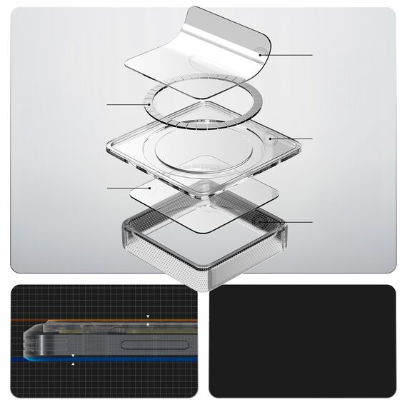 Spigen Ultra Hybrid Mag MagSafe Case for Samsung Galaxy S26+ Zero One - Clear and White