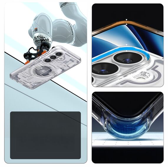 Spigen Ultra Hybrid Mag MagSafe Case for Samsung Galaxy S26+ Zero One - Clear and White