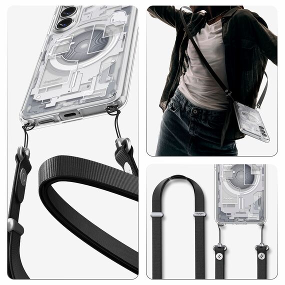 Spigen Ultra Hybrid Mag MagSafe Case for Samsung Galaxy S26+ Zero One - Clear and White