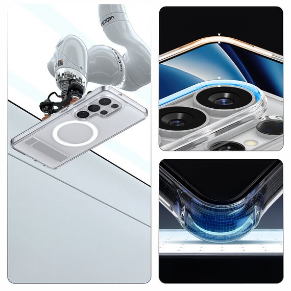 Spigen Ultra Hybrid S Mag MagSafe Case for Samsung Galaxy S26 Ultra - Clear and White