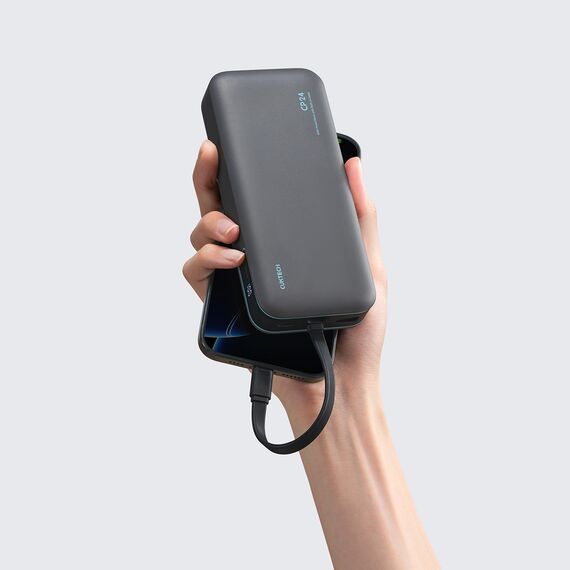 Cuktech LPB200N 40W 20000mAh Powerbank with Integrated Cable - Gray | Techbox