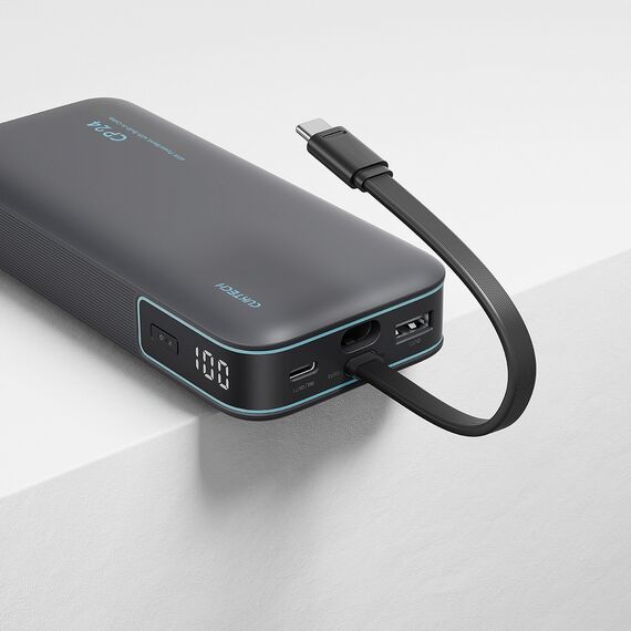 Cuktech LPB200N 40W 20000mAh Powerbank with Integrated Cable - Gray | Techbox
