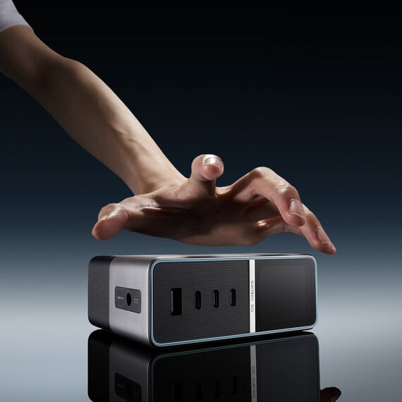 Cuktech TA3005U 300W 5-in-1 Charging Station with Digital Display - Silver - Travel Chargers - Smartphone Chargers - Techbox