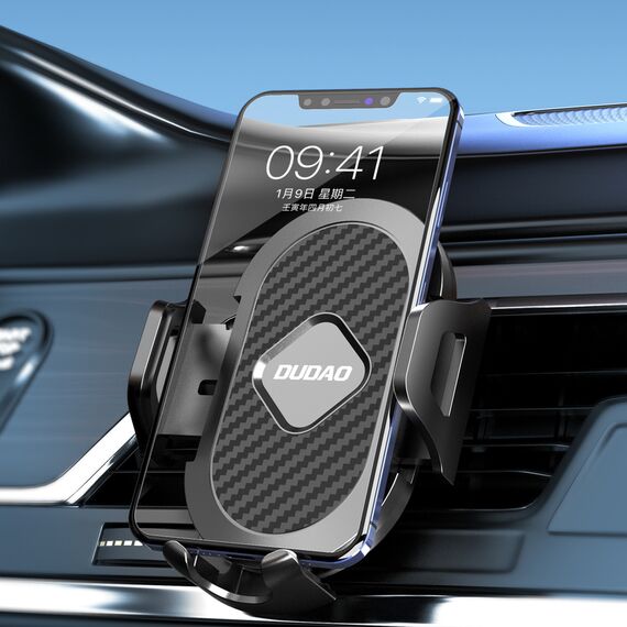 Dudao F2+ smartphone holder for the air vent with clamp - black | Techbox