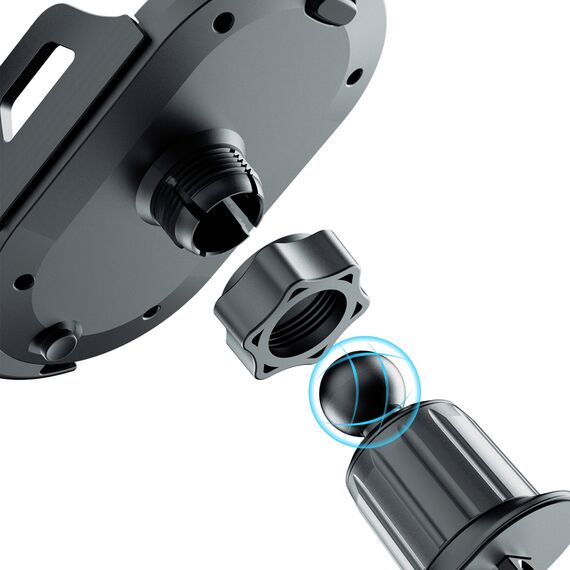 Dudao F2+ smartphone holder for the air vent with clamp - black | Techbox