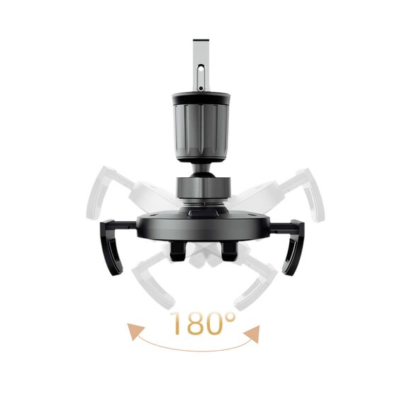 Dudao F2+ smartphone holder for the air vent with clamp - black | Techbox
