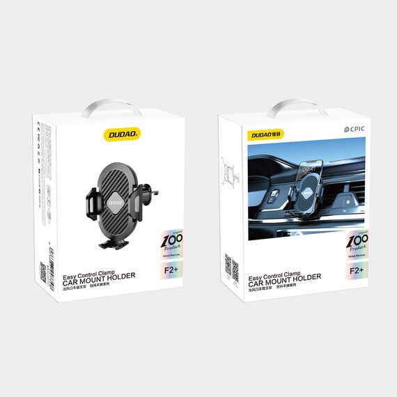 Dudao F2+ smartphone holder for the air vent with clamp - black | Techbox