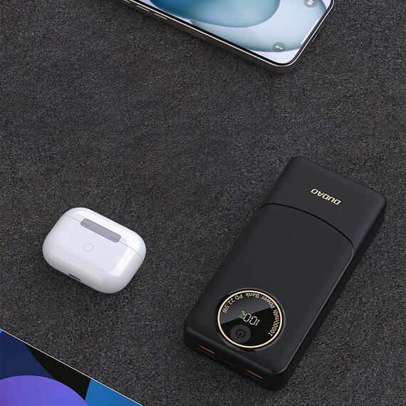 Dudao K12Pro Power Bank 22.5W PD 20000mAh USB-A, USB-C - Black | Techbox