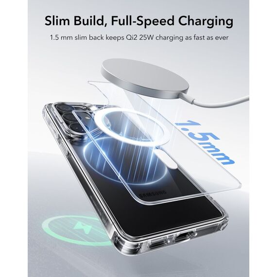 ESR Classic Hybrid Kickstand MagSafe Case for Samsung Galaxy S26+ - Transparent