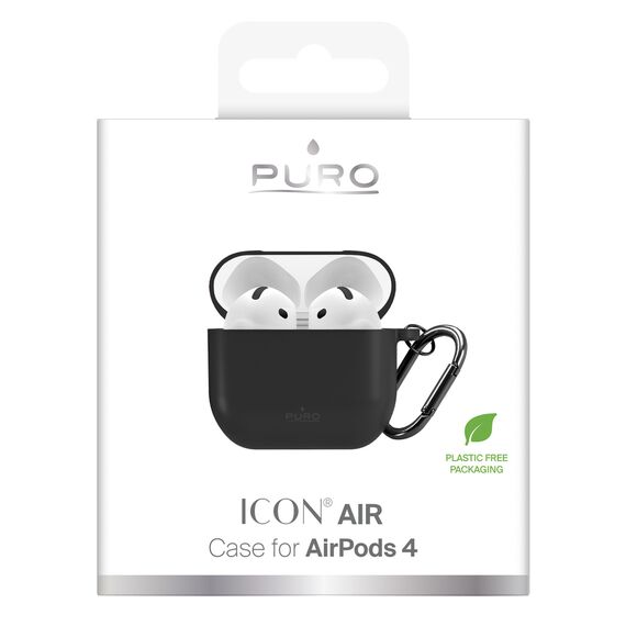 Puro Icon Case for AirPods 4 - Black | Techbox