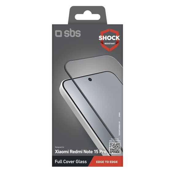 SBS Full Cover Tempered Glass for Xiaomi Redmi Note 15 Pro | Techbox