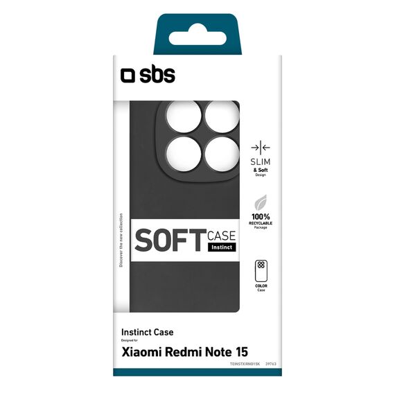 SBS Instinct Case for Xiaomi Redmi Note 15 - Black | Techbox