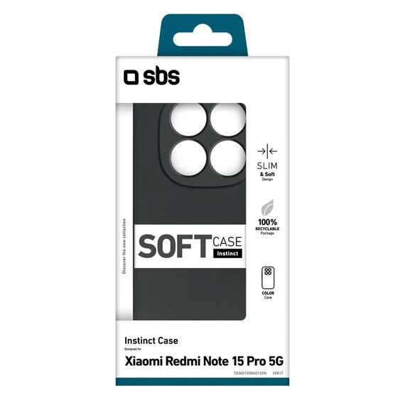 SBS Instinct Case for Xiaomi Redmi Note 15 Pro - Black | Techbox