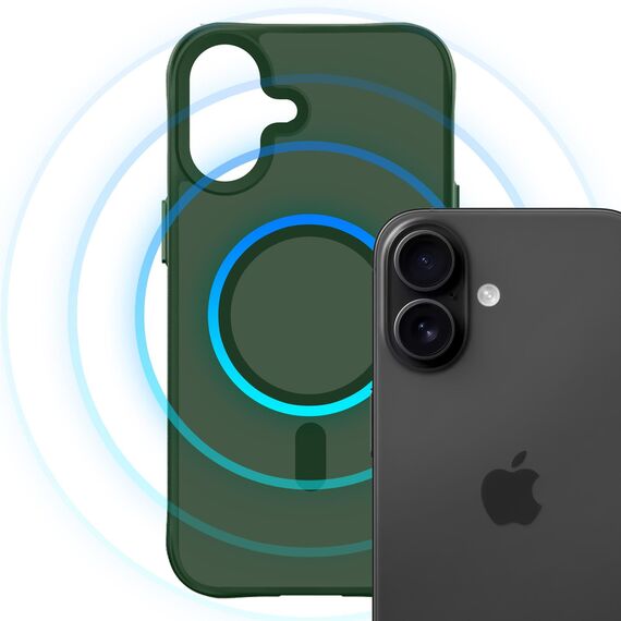 3mk Smoke MagCase for iPhone 16 - Green-Translucent