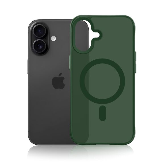 3mk Smoke MagCase for iPhone 16 - Green-Translucent