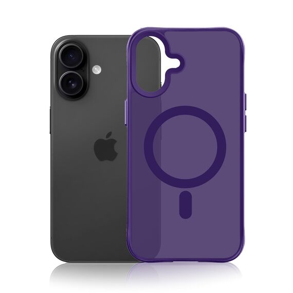 3mk Smoke MagCase for iPhone 16 - purple-translucent