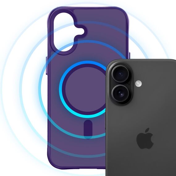 3mk Smoke MagCase for iPhone 16 - purple-translucent