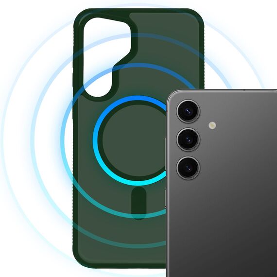 3mk Smoke MagCase for Samsung Galaxy S25 - Green-Translucent