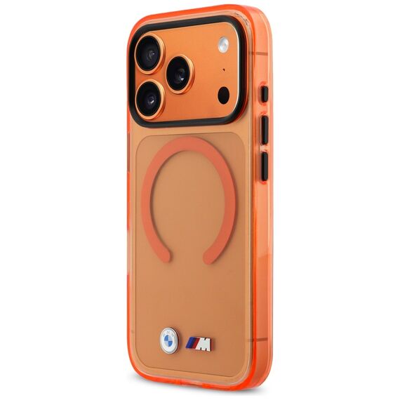 BMW M IML Metal Logos MagSafe Case for iPhone 17 Pro Max - Pro Orange