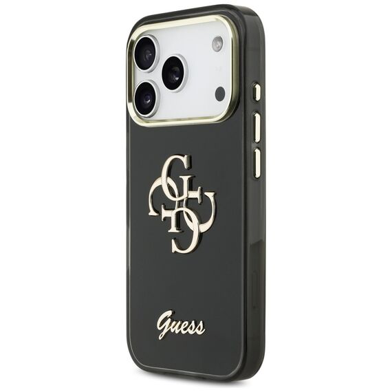 Guess IML 4G Script Metal case for iPhone 17 Pro - black