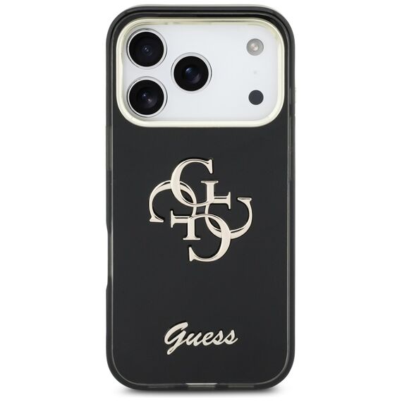Guess IML 4G Script Metal case for iPhone 17 Pro - black
