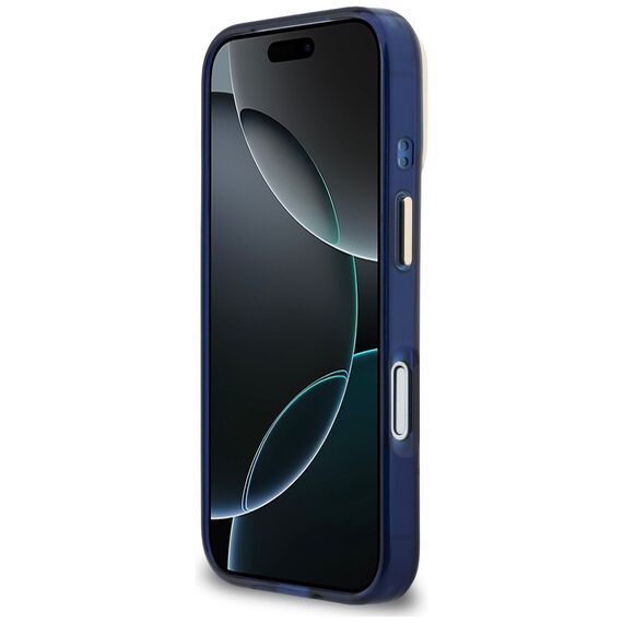 Guess IML 4G Script Metal Case for iPhone 17 Pro - Blue