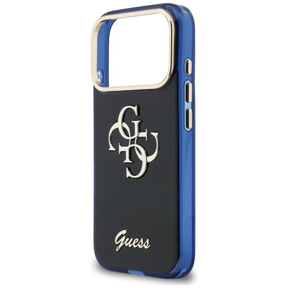 Guess IML 4G Script Metal Case for iPhone 17 Pro - Blue