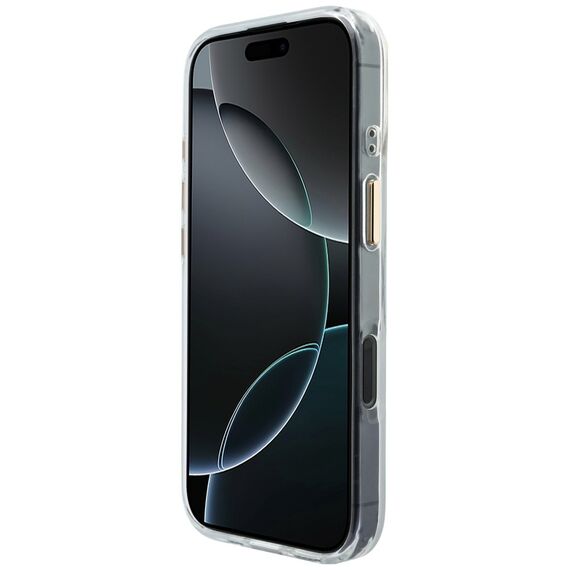 Guess IML Gradient Script Metal MagSafe Case for iPhone 17 - White