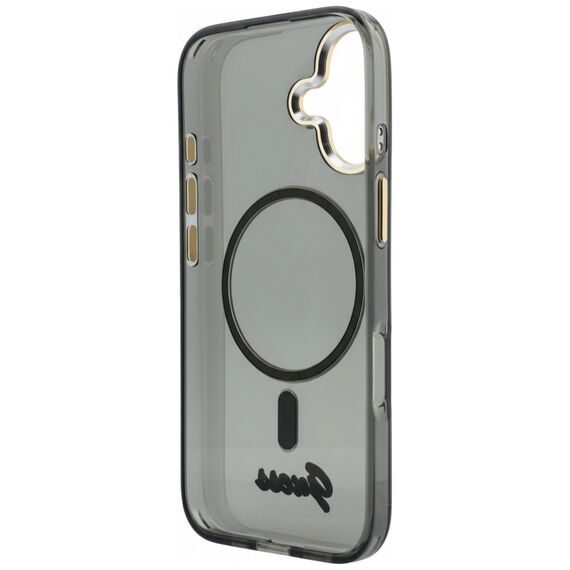 Guess IML Script Metal MagSafe Case for iPhone 17 - Black