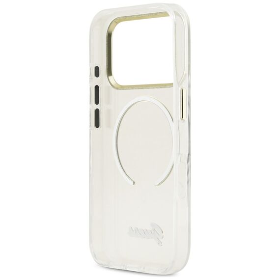 Guess IML Script Metal MagSafe Case for iPhone 17 Pro - Clear