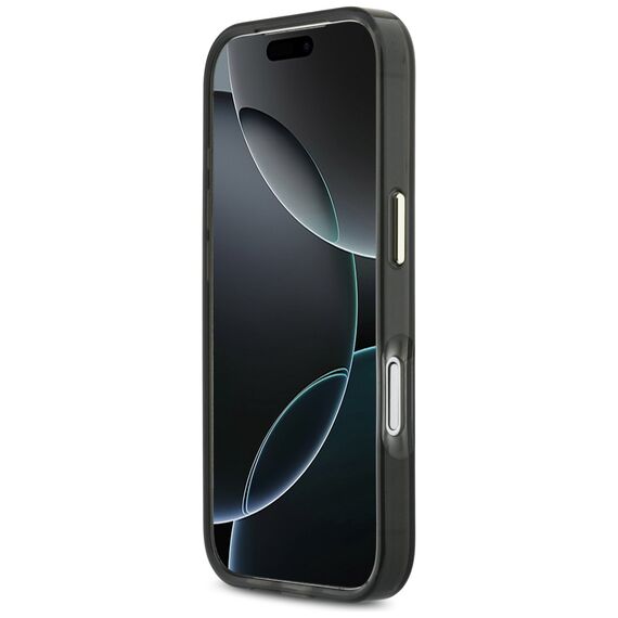 Guess IML Script Metal MagSafe Case for iPhone 17 Pro Max - Black