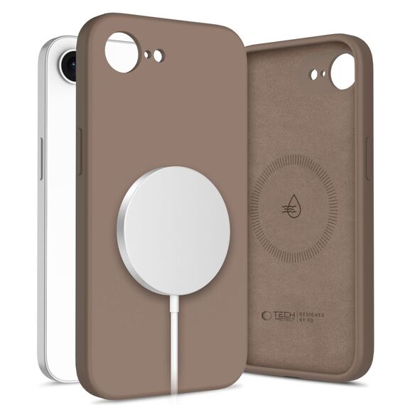 Tech-Protect Silicone MagSafe Case for iPhone 16E / 17E - Brown