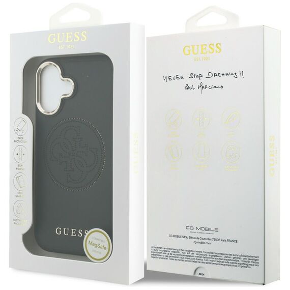 Guess Perforated 4G MagSafe case for iPhone 17 - black
