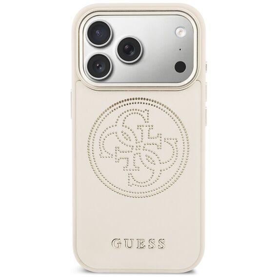 Guess Perforated 4G MagSafe Case for iPhone 17 Pro - Beige