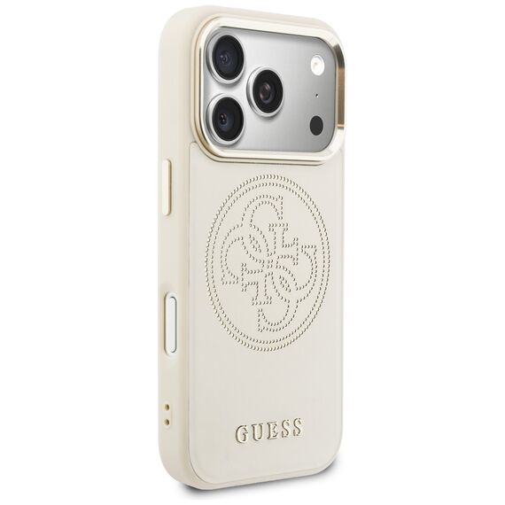 Guess Perforated 4G MagSafe Case for iPhone 17 Pro Max - Beige