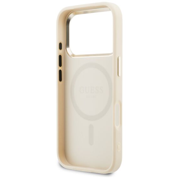 Guess Perforated 4G MagSafe Case for iPhone 17 Pro Max - Beige