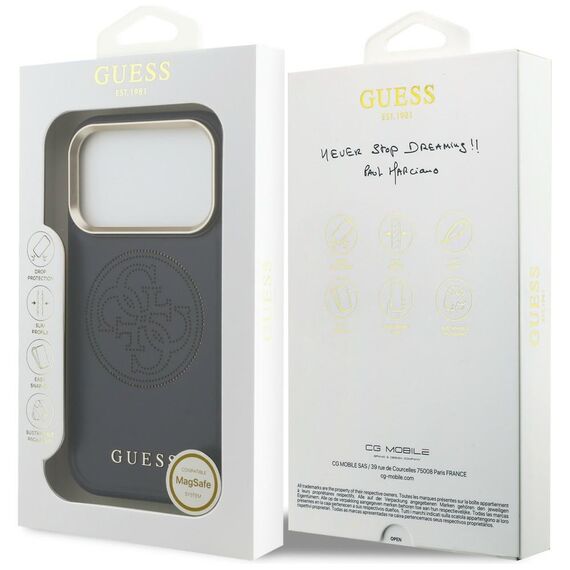 Guess Perforated 4G MagSafe case for iPhone 17 Pro Max - blue