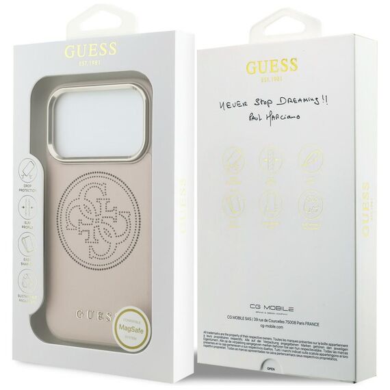Guess Perforated 4G MagSafe Case for iPhone 17 Pro Max - Pink